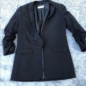 Tahari ASL Women's Ruched Sleeve Black Blazer SZ 6